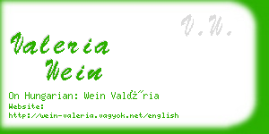 valeria wein business card